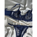 Alice Lacivert Balenli Bralet Takımı