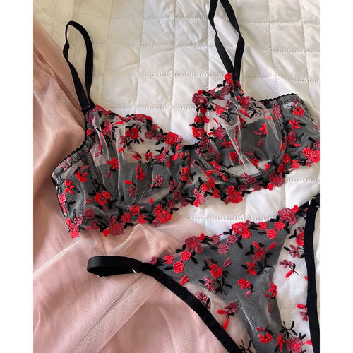 Liora Çiçek Desenli Balenli Bralet Takımı — 2. görsel