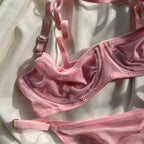 Rue Pembe Balenli Bralet Takım
